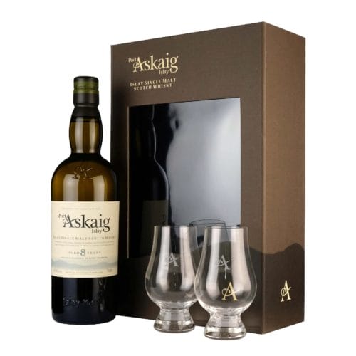 askaig 8 yo gift box 2 bicchieri-enoteca san lorenzo riccione